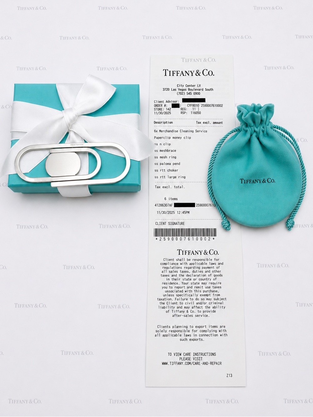 Tiffany & Co. Paperclip Money Clip 3.25" Sterling Silver 925 Paper Clip Gift Box - Picture 11 of 12